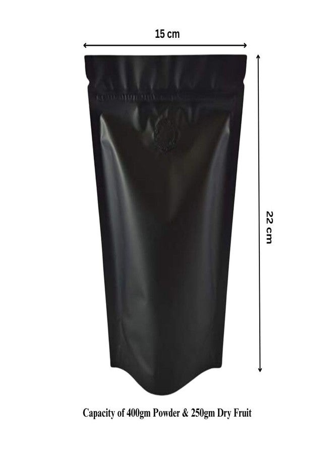 DEERA Black Without Window Ziplock Stand Up Pouch 150x220mm Pack of 100 - Image 2